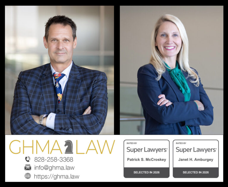 Janet Amburgey and Patrick McCroskey selected to North Carolina Super Lawyers 2026