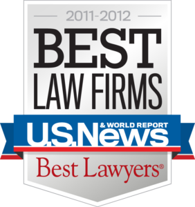 Best Law Firms 2011-2012 Badge provided by US News/Best Lawyers for the firm's inclusion as a Best Law Firm for Family Law and Bankruptcy. This was Best Law Firm's inaugural class.