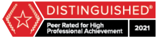 Martindale BV Distinguished Peer Rated Lawyer since 2016