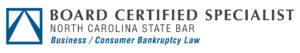 Dave Hillier's North Carolina State Bar Board Certified Specialist in Business/Consumer Bankruptcy Law Badge.