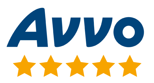 Graphic image of the client review badge provided by Avvo used in the review section of the firm's website.