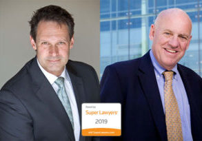 Collage image of Dave Hillier and Patrick McCroskey for their blog post regarding their inclusion in 2019 Super Lawyers