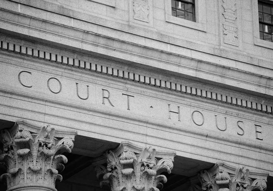 Courthouse Image of the facade of an ornate courthouse