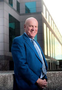 Image of David Hillier in front of the United States District Court for the Western District of North Carolina Federal Courthouse in Asheville.