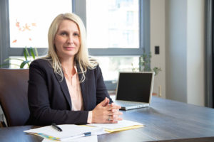 Image of Attorney Janet Amburgey at her offices in downtown Asheville.