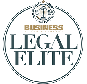 Graphic logo for Business NC's Legal Elite announced annually in January