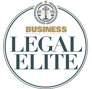 Graphic logo for Business NC's Legal Elite announced annually in January