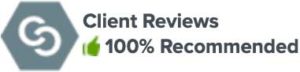 Graphic image of the client review badge provided by Martindale Hubbell used in the review section of the firm's website.